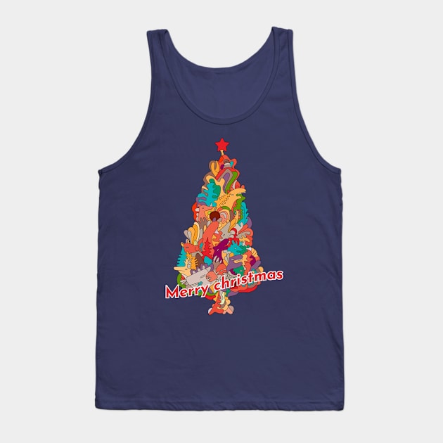 Christmas tree Tank Top by Alfanzalo 